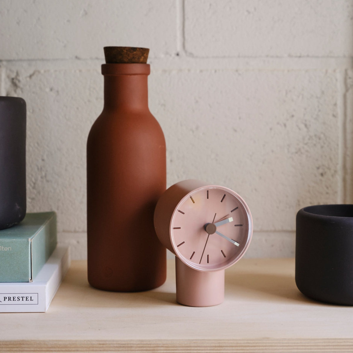 Bouteille d'eau/lait/jus COLOMBO en porcelaine avec liège naturel