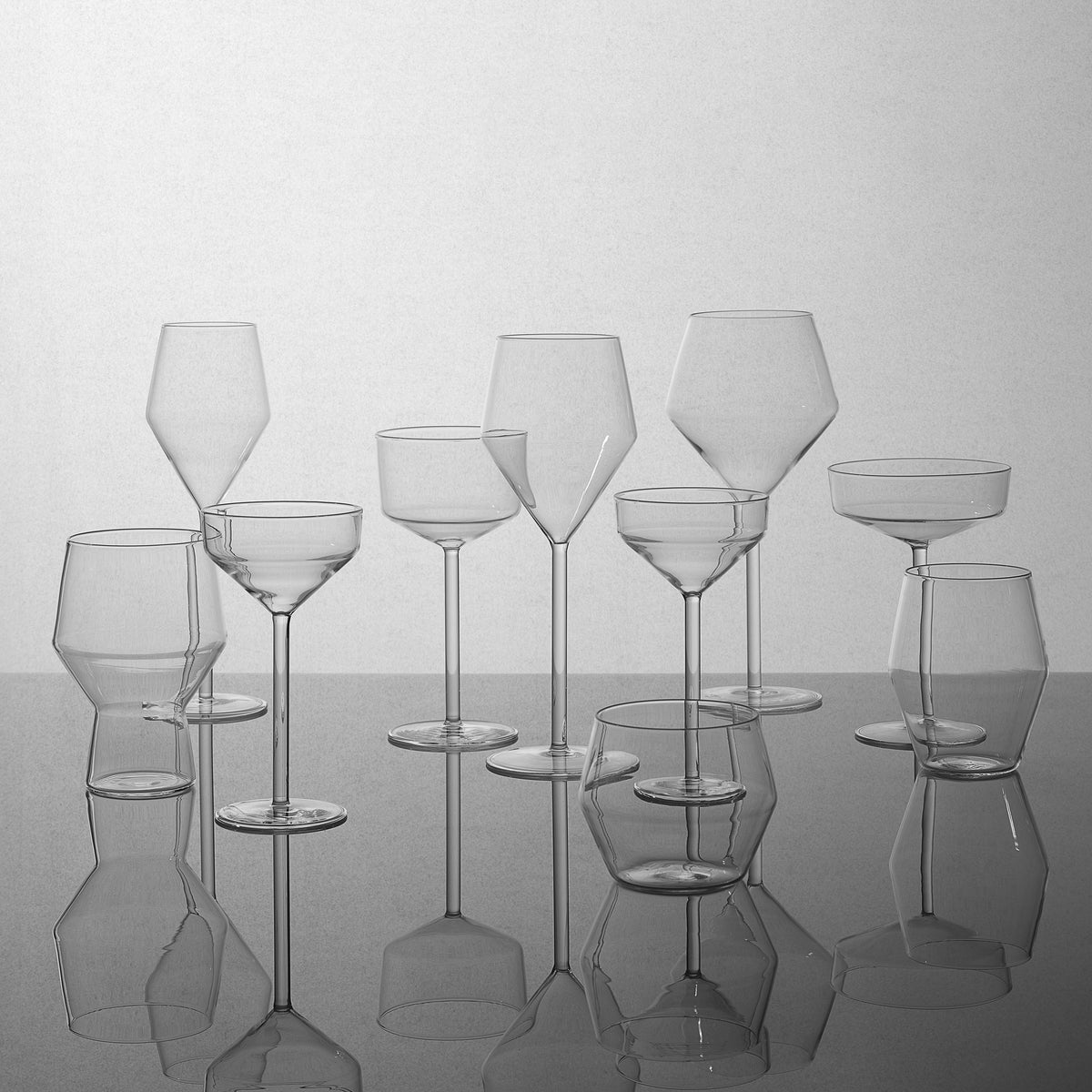 Wacholdercocktail / Coupéglas / 2er-Set