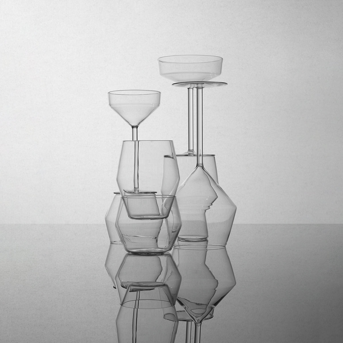 Wacholdercocktail / Coupéglas / 2er-Set