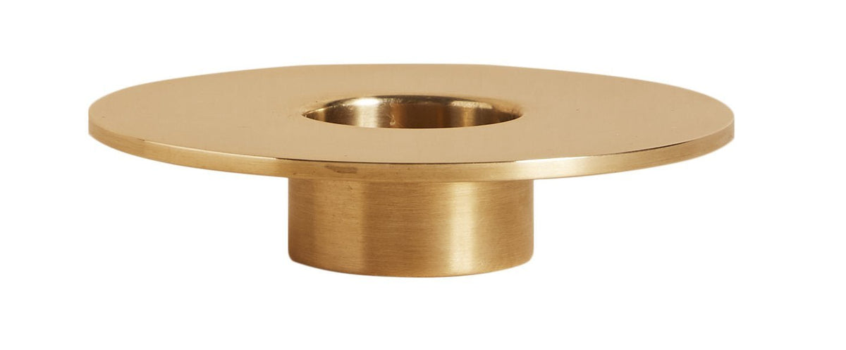 Bougeoir Eclipse en laiton, finition brossée